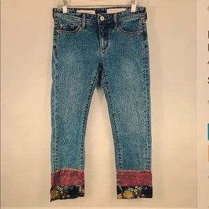 Pilcro/The Letterpress Slim Boyfriend Floral Jeans